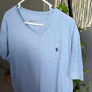 Large Blue Polo V Neck